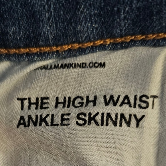 7 for All Man Kind Mankind High Waist Ankle Skinny Distressed Jeans Women 27 - Picture 6 of 10